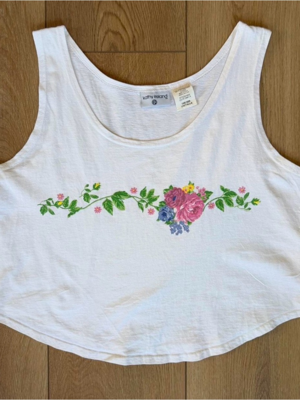 90s made in USA boxy crop top